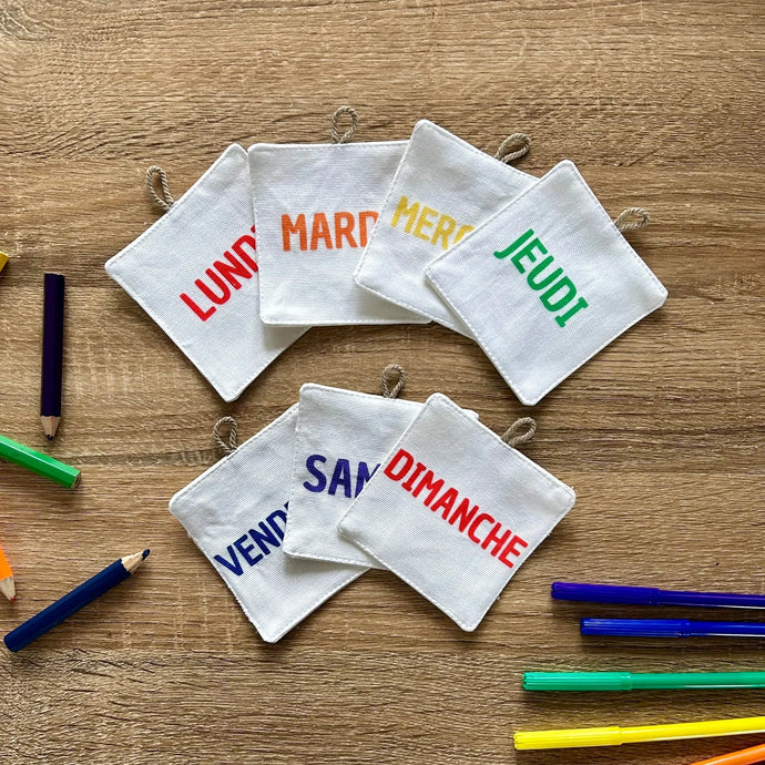Cartes éducatives Jours de la semaine Filociel